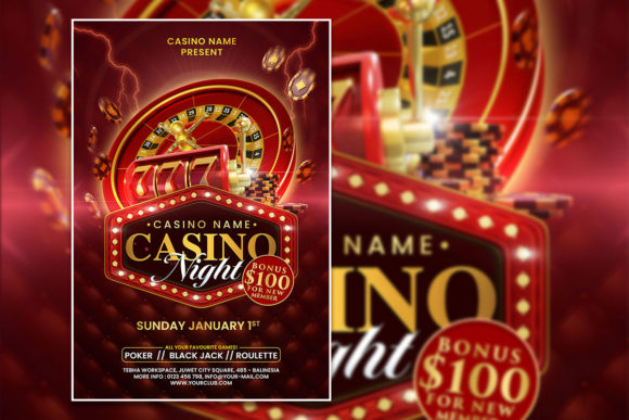 Red Style Casino Night Poster Template: A Strategic Tool for Event Marketing and Brand Experience