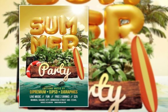 Summer Flyer Template for Events and Campaigns