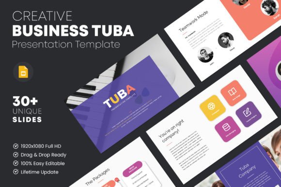 Tuba Google Slides Template: Clean Modern Design for Business