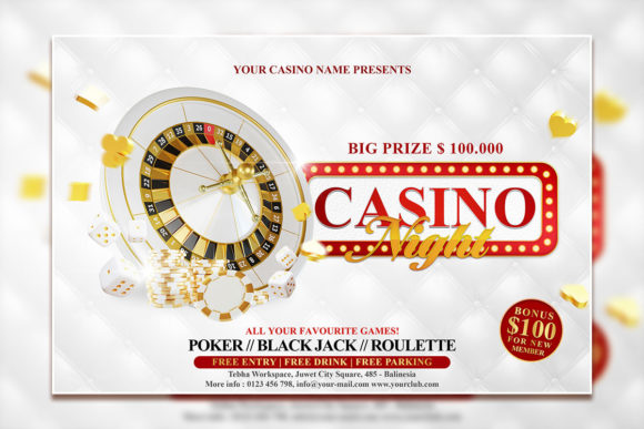 White Gold Casino Night Poster Template: Design, Customization, and Real-World Applications